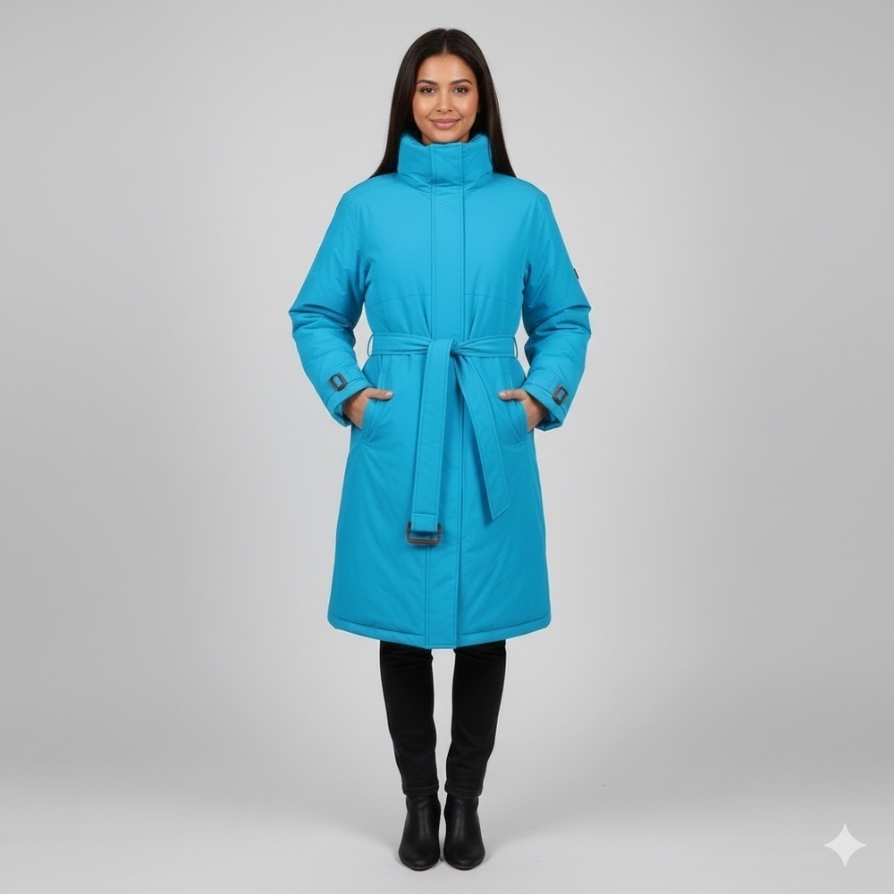 Vintage Blue Down Gore-Tex Duvet Midi Puffer Parka - Small